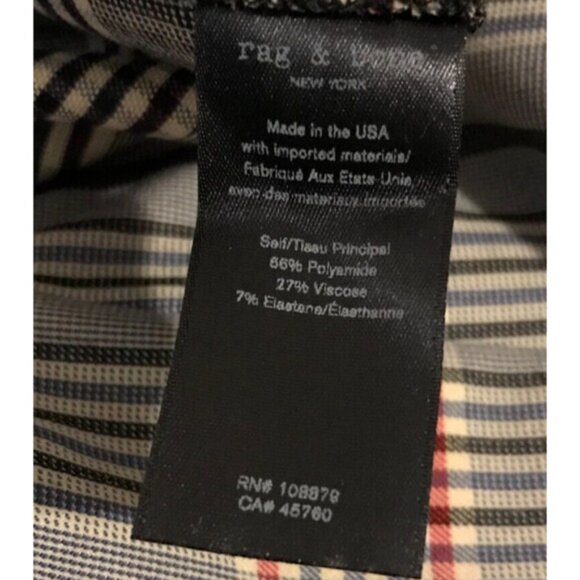 RAG & BONE Simone Checked Skinny Blue Multi Pants - Size 2 - NEW WITH TAG - Picture 12 of 12